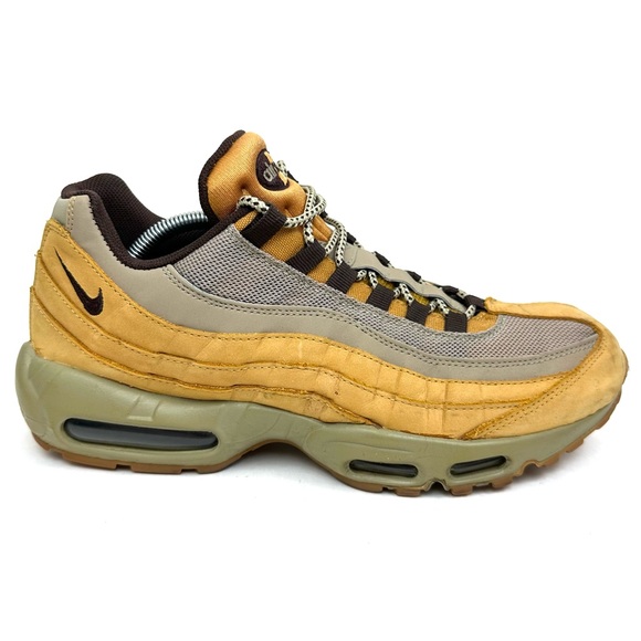 Nike Men's Air Max 95 Premium PRM 538416-700 Wheat Brown Running Shoes Size 11